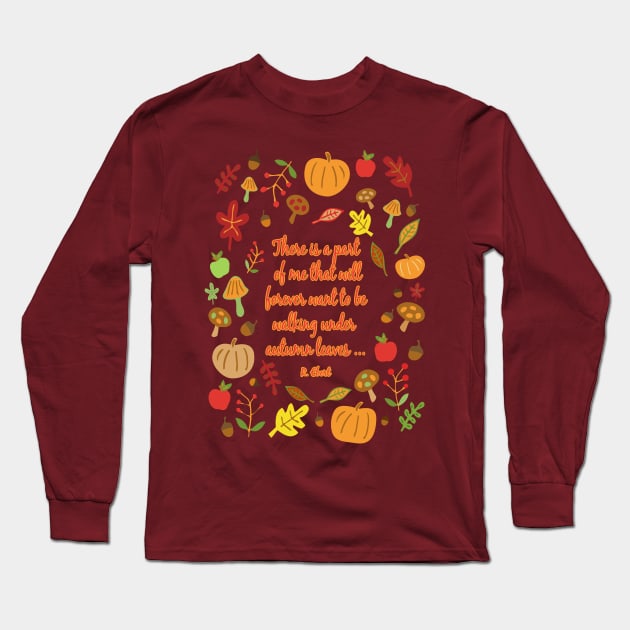 Autumn Leaves Long Sleeve T-Shirt by RockettGraph1cs